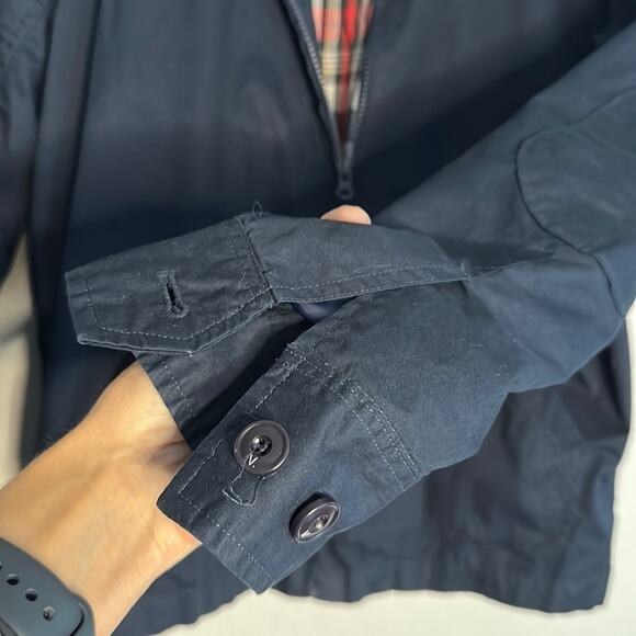 Vince. Blue Mens Full Zip Jacket Plaid Preppy School Nautical College Fall Small - Picture 3 of 9